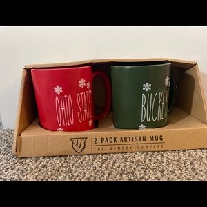 2-Pack Ohio State & Buckeyes Artisan Mug The Memory Company ~ BRAND NEW IN BOX ~